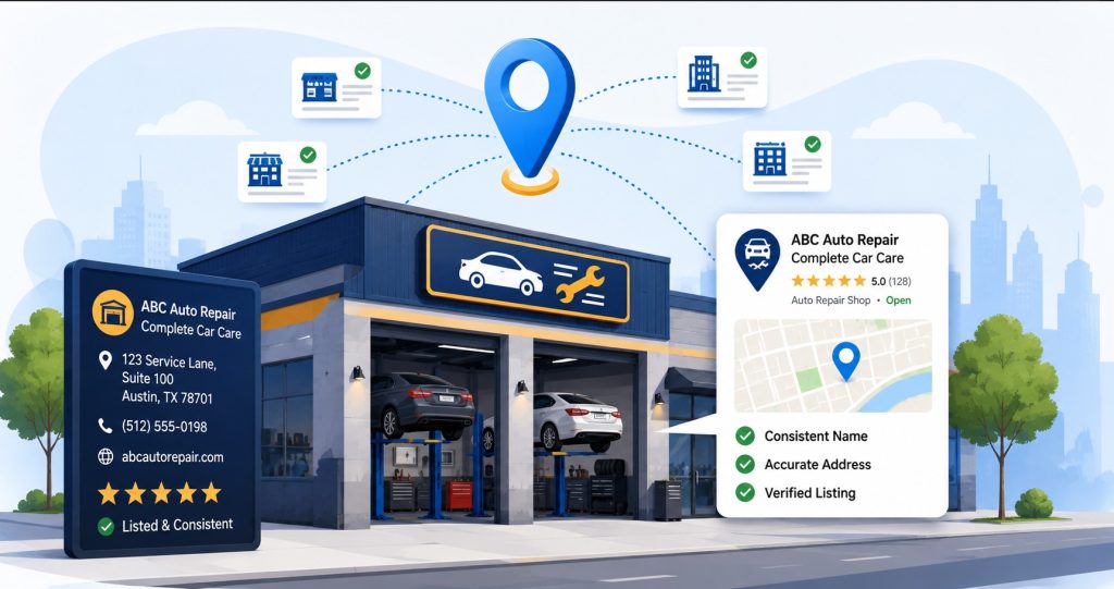 Local Citation Building for Auto Repair.